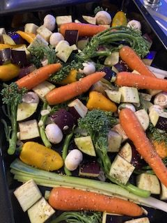 Roasted broccolini salad