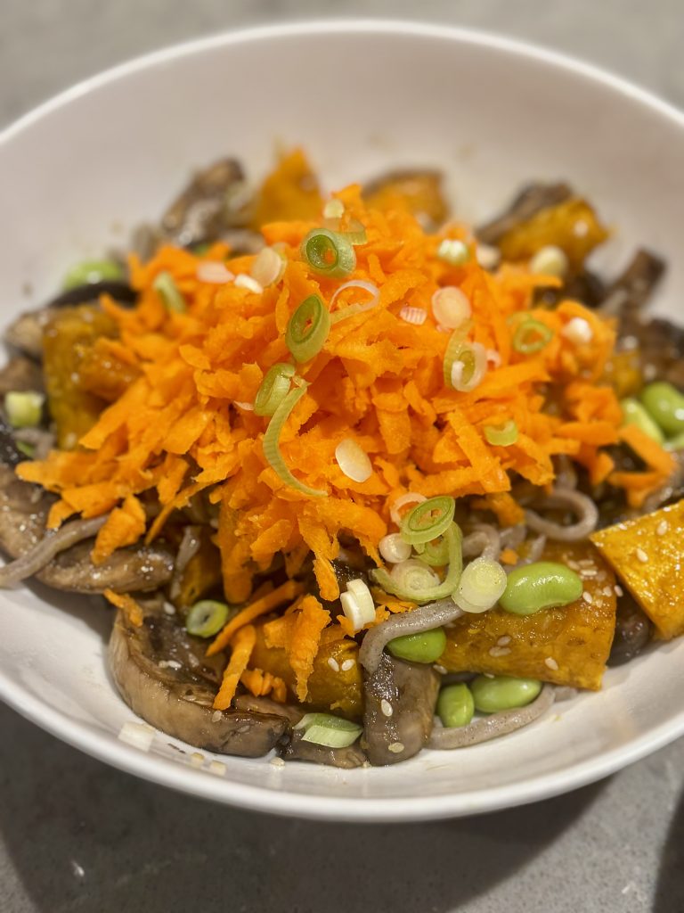 Pumpkin mushroom noodles